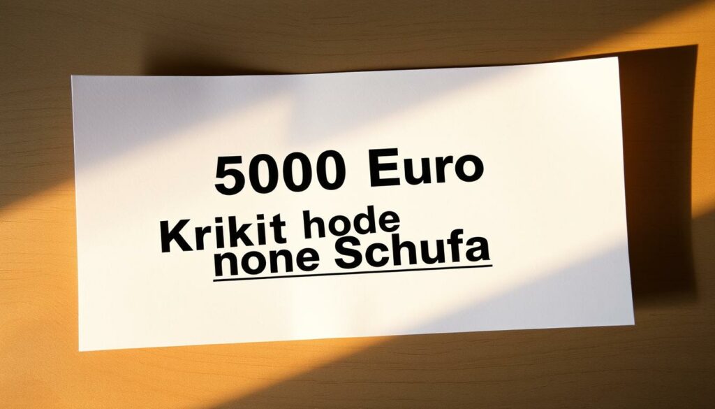 5000€ Kredit ohne Schufa