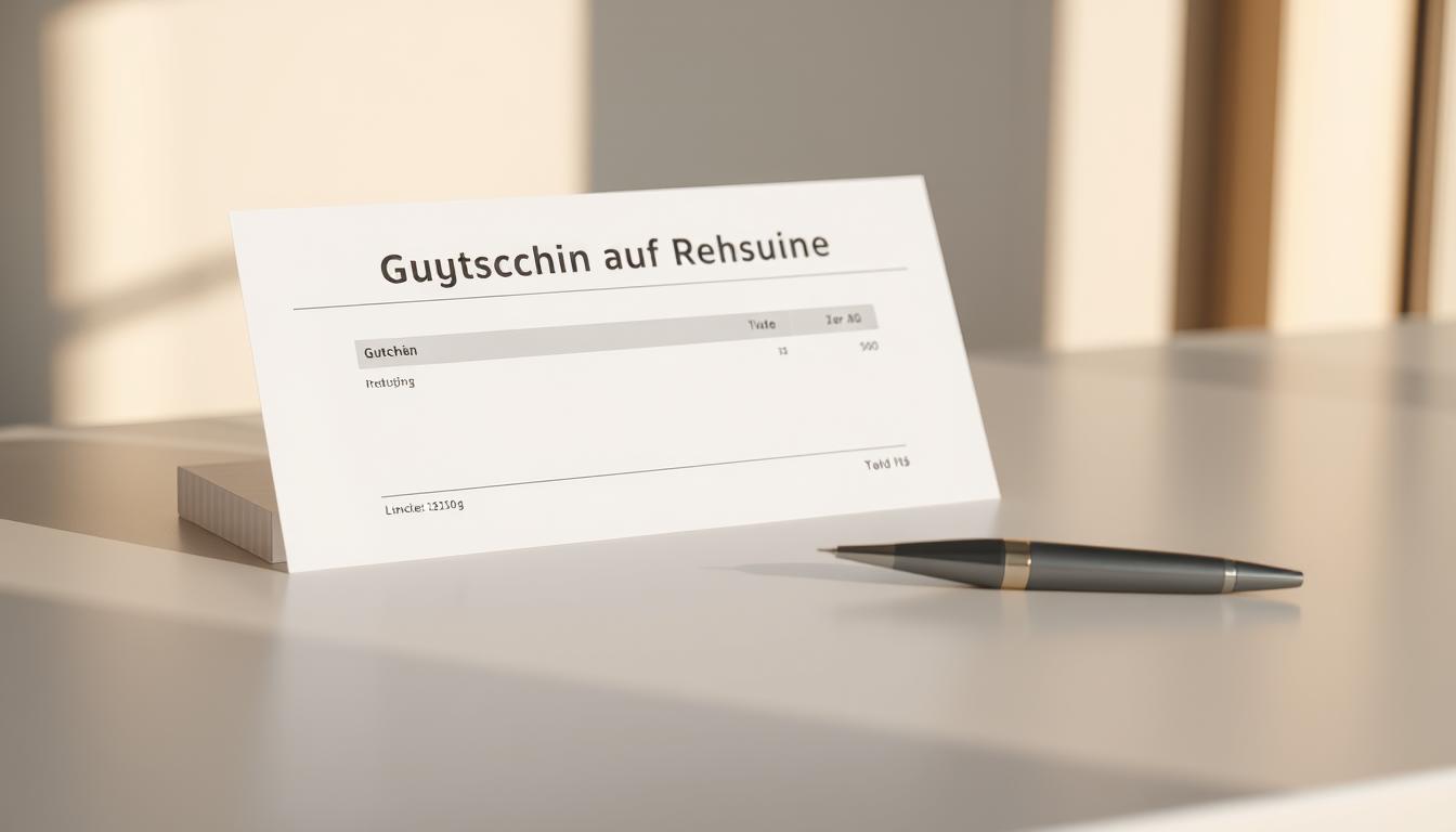 Gutschein auf Rechnung