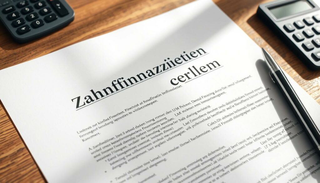 Vertragsgestaltung Zahnfinanzierung